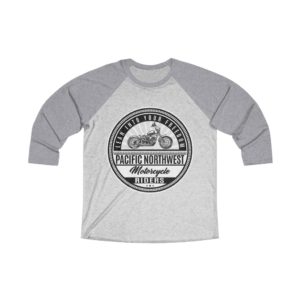 Pacific Northwest Motorcycle Riders Unisex Tri-Blend 34 Raglan Tee Shirt T-Shirt