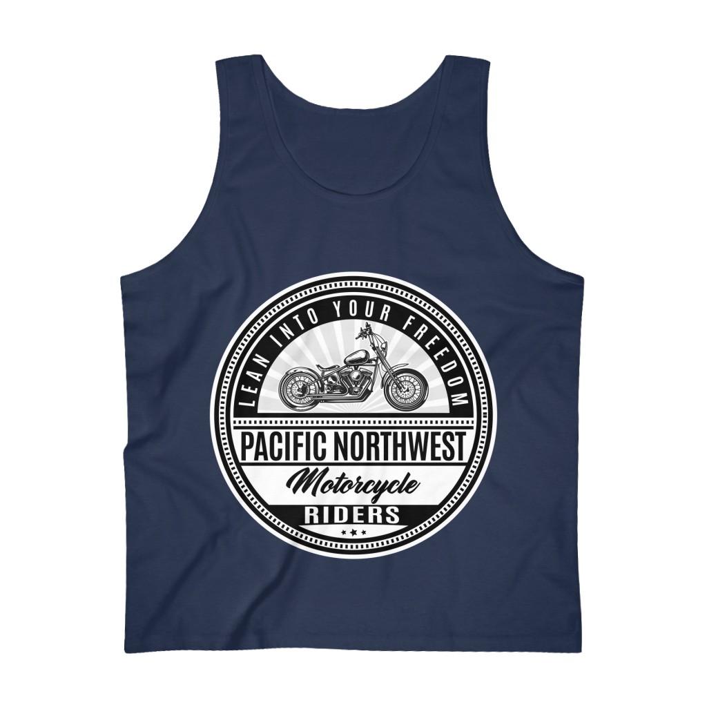 Pacific Northwest Motorcycle Riders Men's Ultra Cotton Tank Top - Image 4