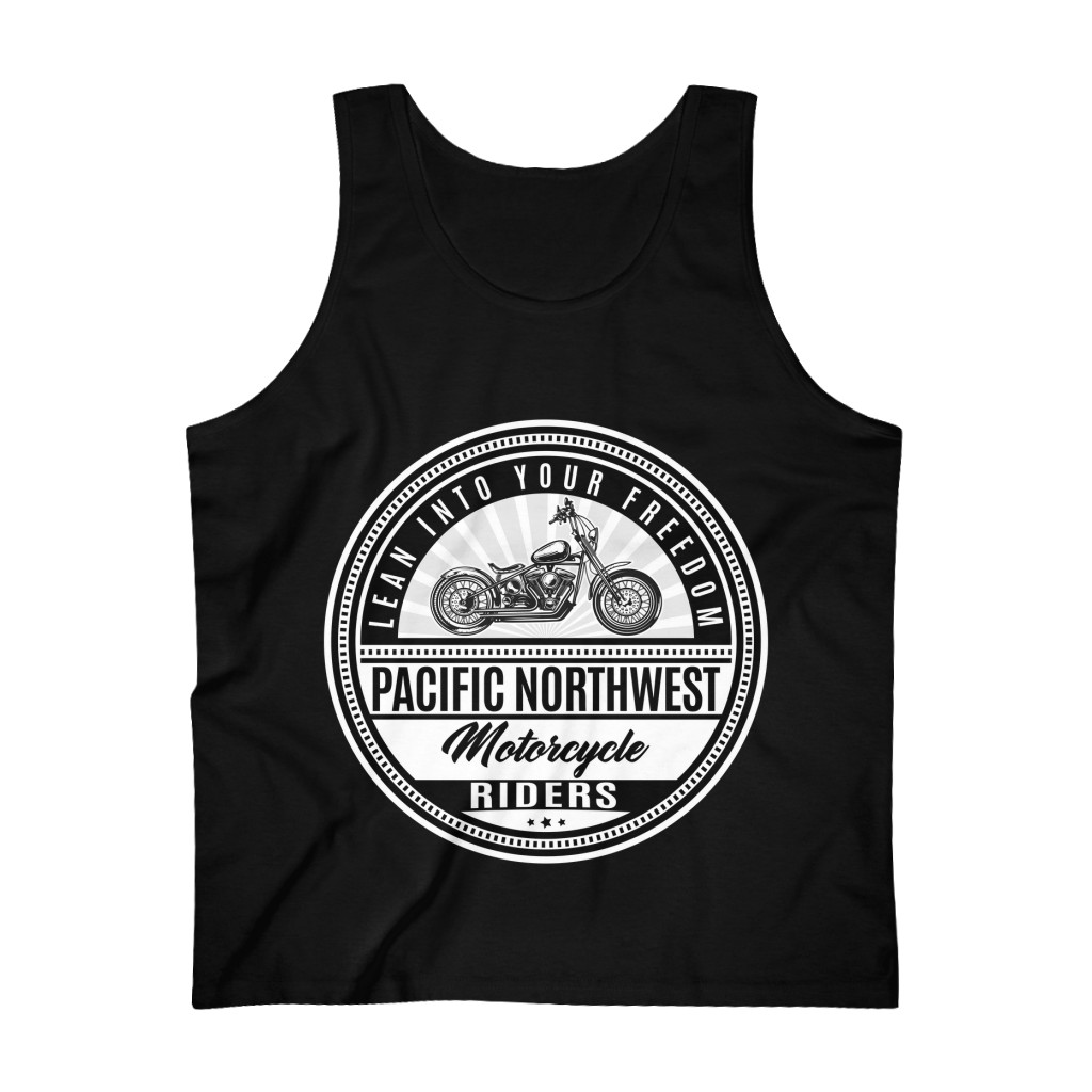 Pacific Northwest Motorcycle Riders Men's Ultra Cotton Tank Top - Image 3